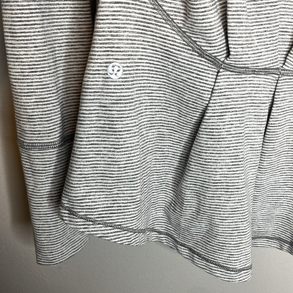Lululemon | Warm Your Core Striped Long Sleeve Peplum Mock Neck - Picture 4 of 5